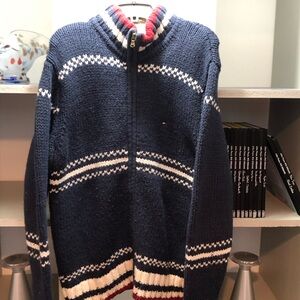 Tommy Hilfiger Dark Blue Zip-Up Sweater